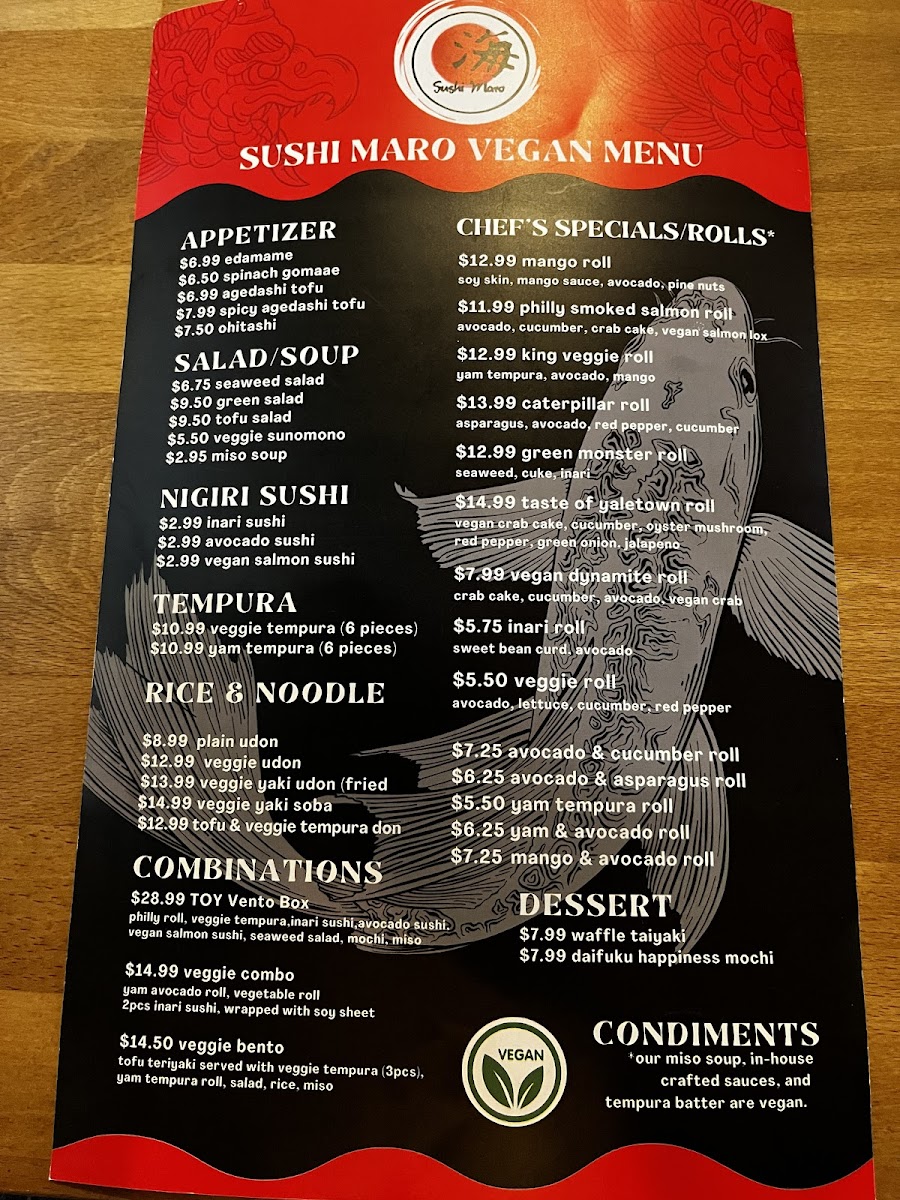 Sushi Maro Japanese Restaurant Menu - Image 2